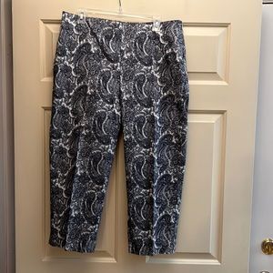 Talbots black and white capris size 14